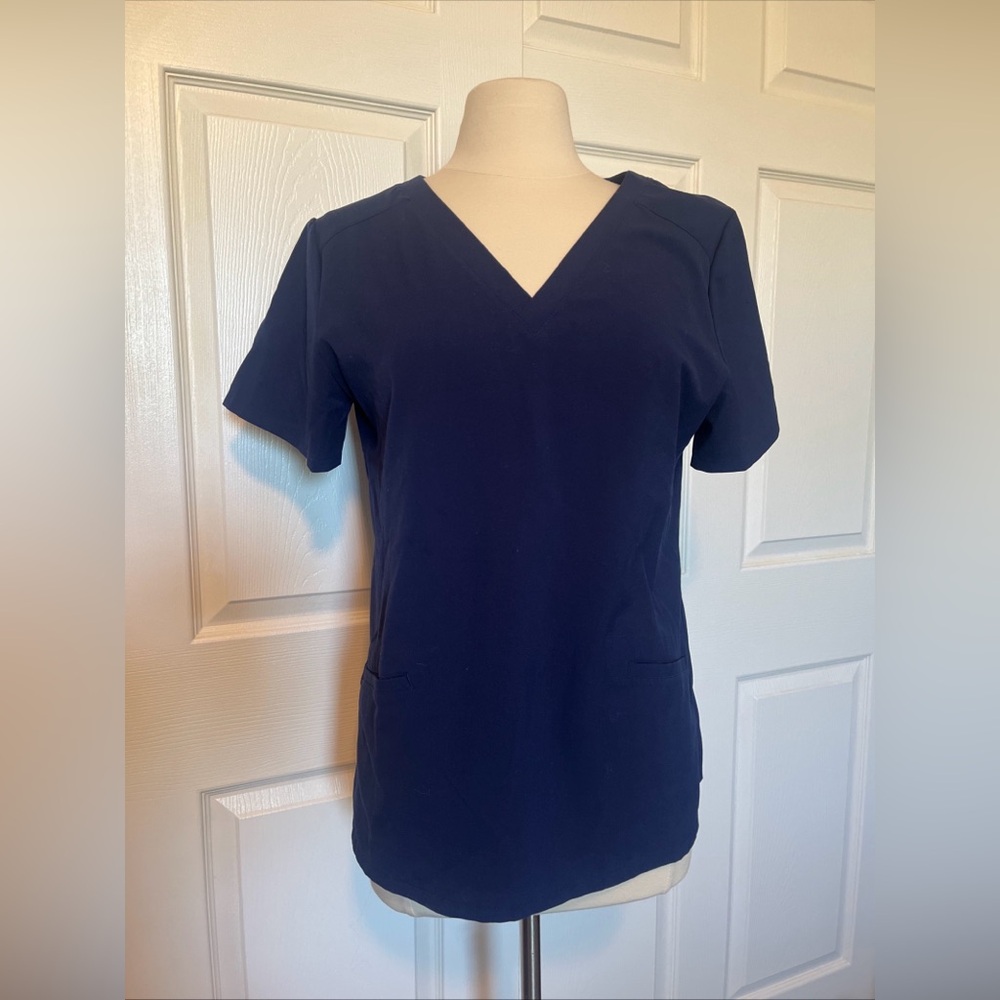 Poppy scrubs top M navy
